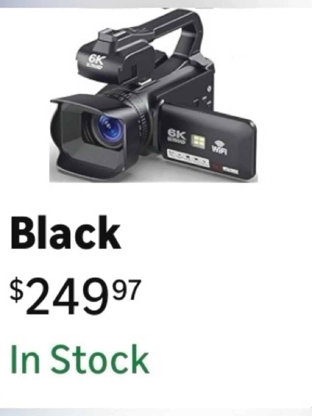 6K Ultra HD WiFi Camcorder Video Camera Black NEW